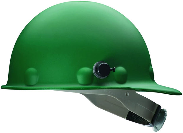 Fibre-Metal by Honeywell P2AQRW74A000 Super Eight Fiber Glass Cap Style Ratchet Hard Hat with Quick-Lok, Green