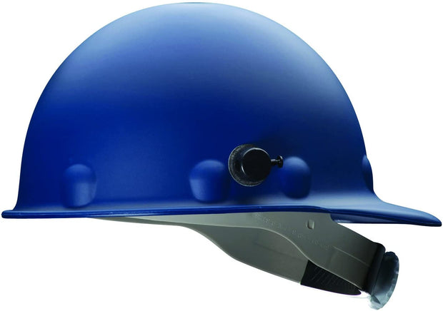 Fibre-Metal by Honeywell P2HNQRW71A000 Super Eight Fiber Glass Ratchet Cap Style Hard Hat with Quick-Lok, Blue