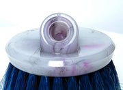 Teravan Blue Round Medium Firm Soft Flow-Thru Brush for Wheel and Utility Cleaning (4 Inch - Regular Trim)