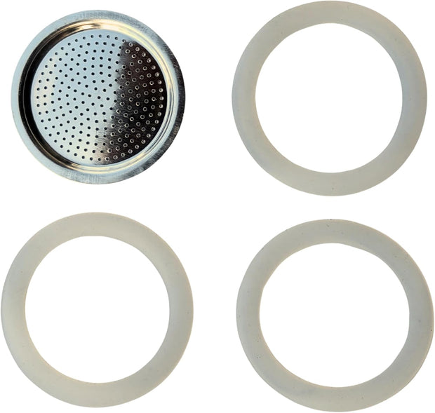 Replacement Silicone Gaskets for Moka Aluminum Stovetop Coffee Maker Pots compatible with Bialetti