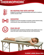 Thermophore Classic Moist Heat Pack – Large Size (14" x 27"), Model 055 for Back, Shoulders & Joint Pain Relief
