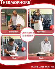 Thermophore Classic Moist Heat Pack – Large Size (14" x 27"), Model 055 for Back, Shoulders & Joint Pain Relief