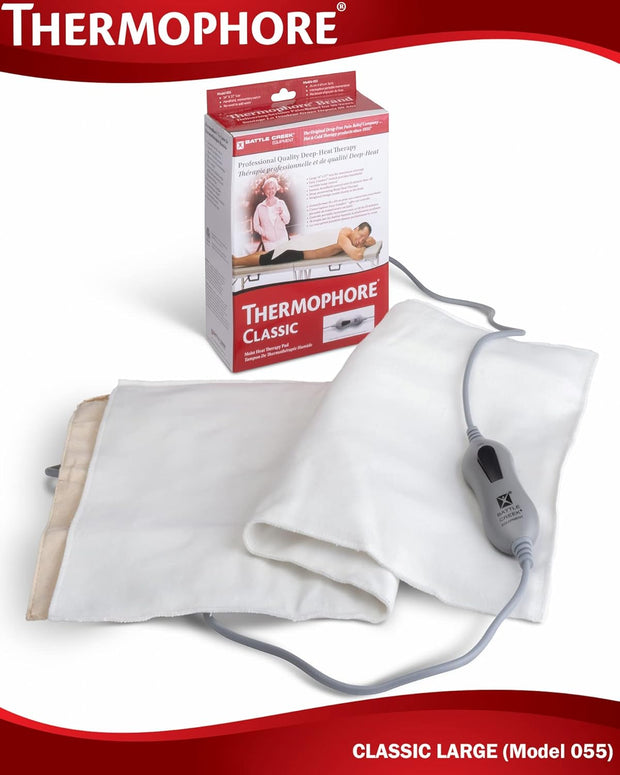 Thermophore Classic Moist Heat Pack – Large Size (14" x 27"), Model 055 for Back, Shoulders & Joint Pain Relief