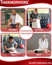 Thermophore MaxHEAT Moist Heat Therapy Pad (14" x 14") – Model 156, Medium Size for Targeted Pain Relief