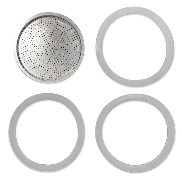 Replacement Silicone Gaskets for Moka Aluminum Stovetop Coffee Maker Pots compatible with Bialetti