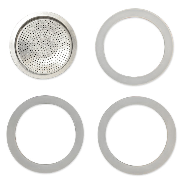 Replacement Silicone Gaskets for Moka Aluminum Stovetop Coffee Maker Pots compatible with Bialetti