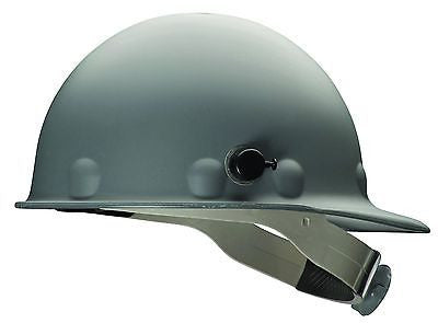 Fibre-Metal by Honeywell P2HNQRW09A000 Super Eight Fiber Glass Ratchet Cap Style Hard Hat with Quick-Lok, Grey