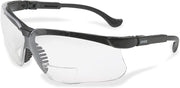 Uvex S3762 Genesis Reading Magnifiers Safety Eyewear +2.0, Black Frame, Clear Ultra-Dura Hardcoat Lens