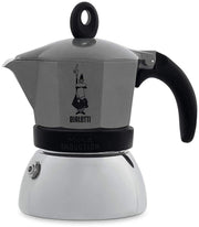 Bialetti Stainless Steel/ Aluminum Moka 3 Cup Induction Espresso Coffee Maker, Metallic