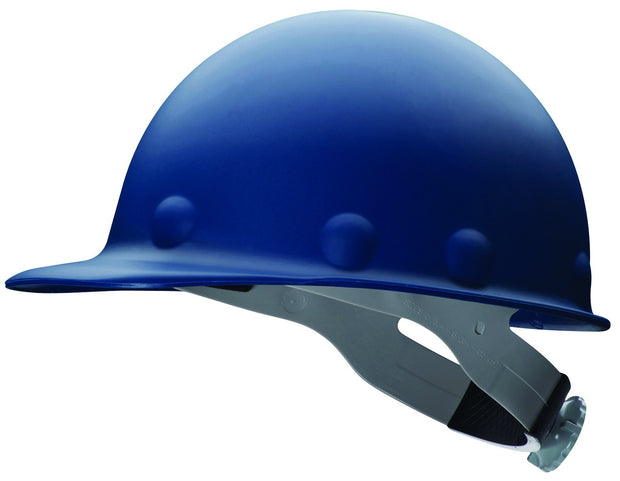 Honeywell Fibre-Metal P2A Hard Hat with 8-Point Ratchet Suspension, Injection Molded Fiberglass, Blue