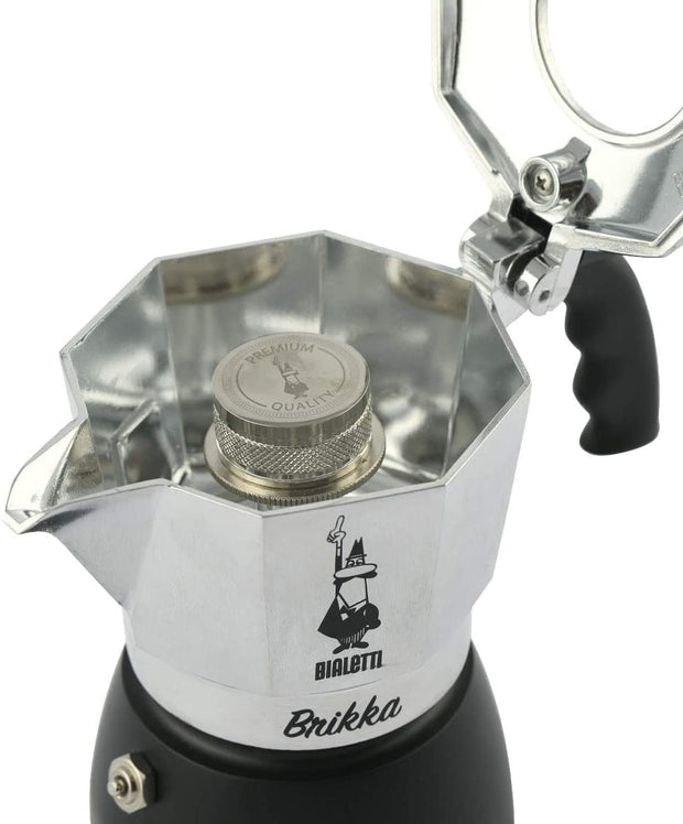 Bialetti Brikka - Stovetop Espresso Maker - Cast Aluminum - 4 Cups