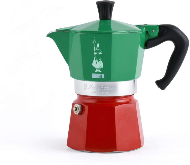 Bialetti 5322 Moka Express Espresso Maker, Green/Red
