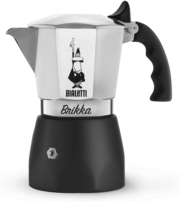 Bialetti Brikka - Stovetop Espresso Maker - Cast Aluminum - 4 Cups