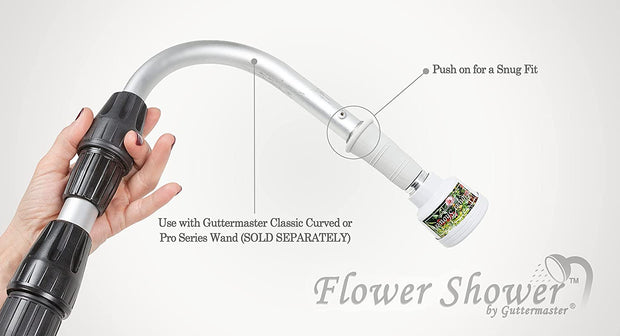 Guttermaster Flower Shower (Telescopic Wand Accessory ) - Sprinkler Head with Versatile Attachment for Watering Hard-to-Reach Flower Baskets and Planters