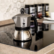 Bialetti Stainless Steel/ Aluminum Moka 3 Cup Induction Espresso Coffee Maker, Metallic