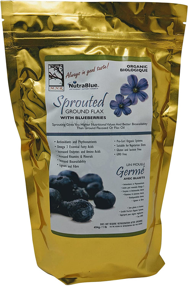 Sprouted Ground Flax with Blueberries, 454g