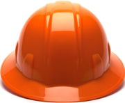 Pyramex Full Brim Style 4 Point Ratchet Suspension Hard Hat, Orange