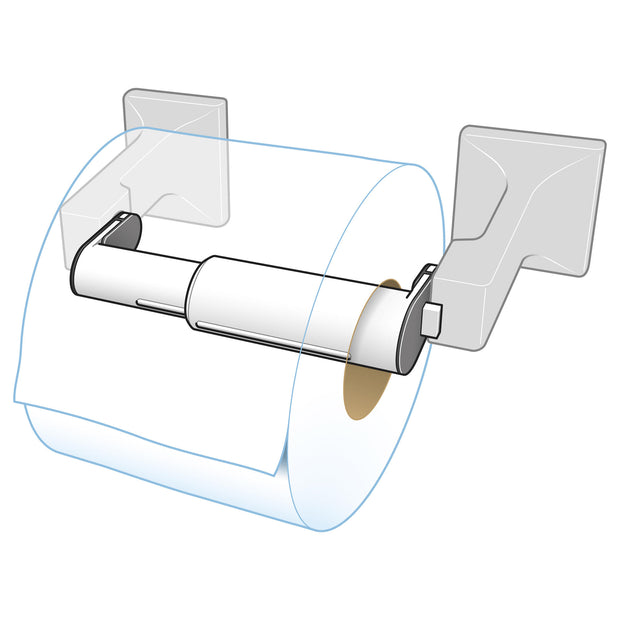 Teravan Advanced Extender for Extra Large Toilet Paper Rolls - Easy Installation and Advanced Features