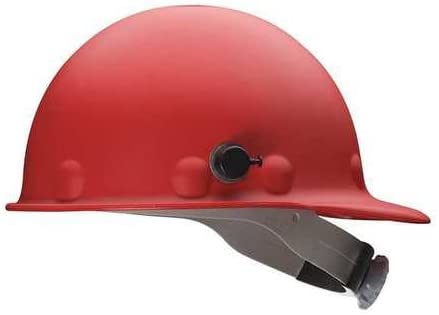 Fibre-Metal Roughneck P2AQRW15A000 Fiberglass Cap Style Hard Hat - 8-Point Suspension, Red