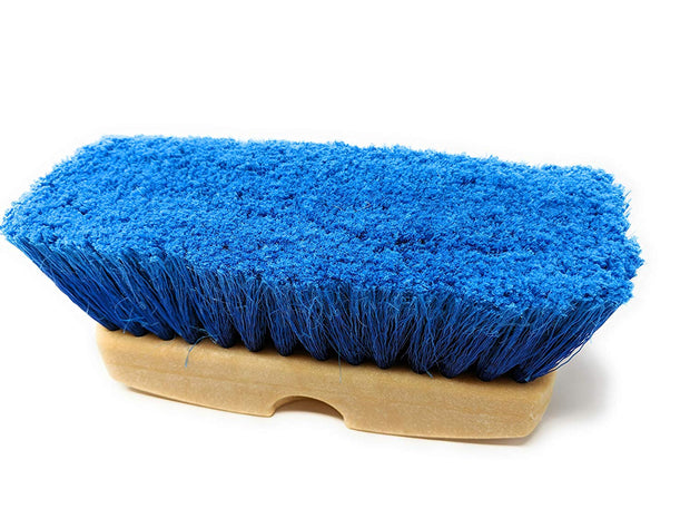 Guttermaster Blue 8 Inch Oblong Medium Soft Flow Through Brush with Flagged Ends for RV's and Larger Vehicles