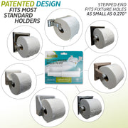 Teravan Standard Extender for Extra Large Toilet Paper Rolls | Extend The Size Of Your Tissue Paper Roll Holders | Easy Installation