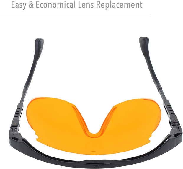Uvex S1933X Skyper Safety Eyewear, Black Frame, SCT-Orange UV Extreme Anti-Fog Lens